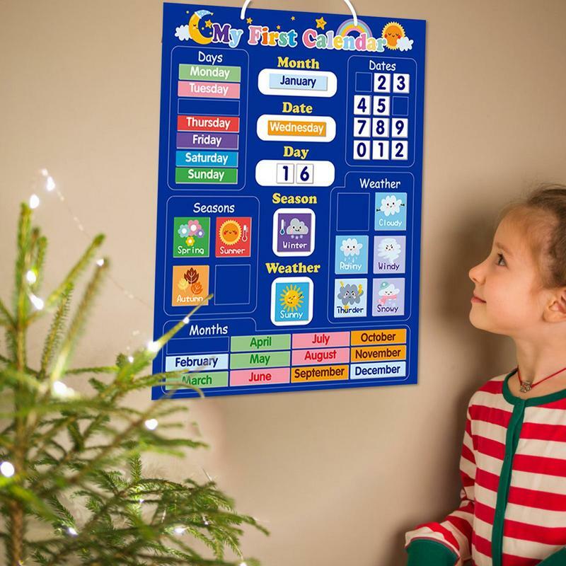 Kalender magnetik untuk anak-anak pertama harian kalender kelas kalender Anak Prasekolah kalender Magnet anak-anak balita