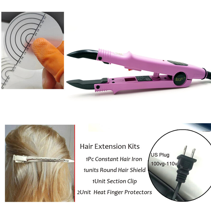 Captin-Pince à chaleur pour extensions de cheveux, fer à repasser, extensions légères, outils d'extension de cheveux volcan