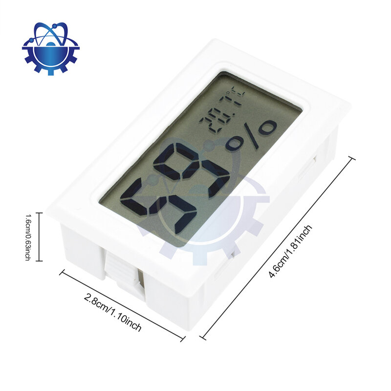 Mini misuratore di igrometro LCD digitale dell'interno del termometro con sensore impermeabile del misuratore di umidità della sonda per il misuratore degli strumenti dell'acquario