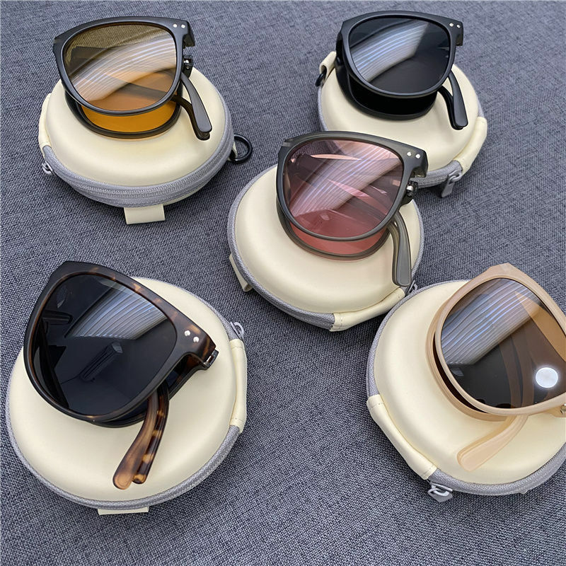 Óculos de sol ultra leves para homens e mulheres, proteção UV, portátil