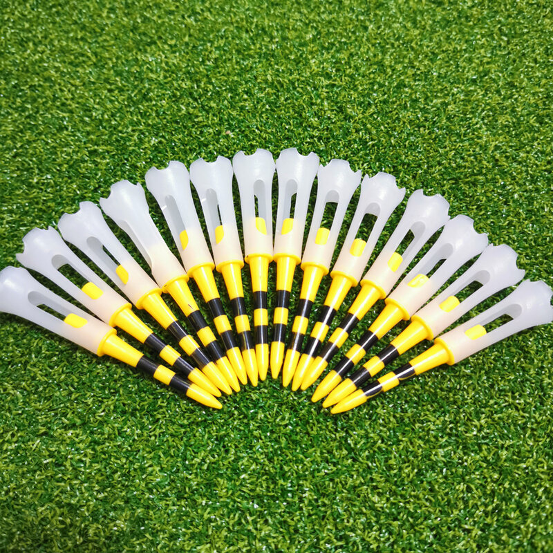 20 sztuk plastikowe koszulki golfowe na niska oporność, zmniejszone tarcie i obrót boczny, wielokrotnego użytku 83mm Golf wysokiej jakości Tees, konfigurowalny