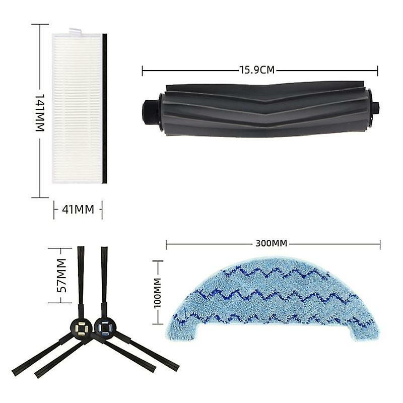 15pcs Para Ilife A7 Peças Lavável Filter Mop Cloth Main Side Brush