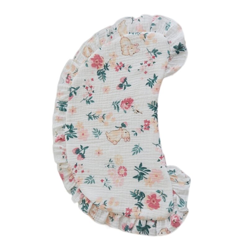 K5DD-almohada con soporte para cabeza bebé, almohada transpirable con estampado múltiple para recién nacidos,