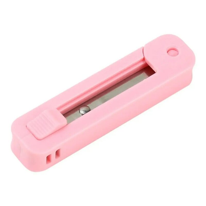 Gunting lipat aman alat tulis kantor potong kertas DIY portabel gunting kerajinan tangan gunting dapat dilipat Mini