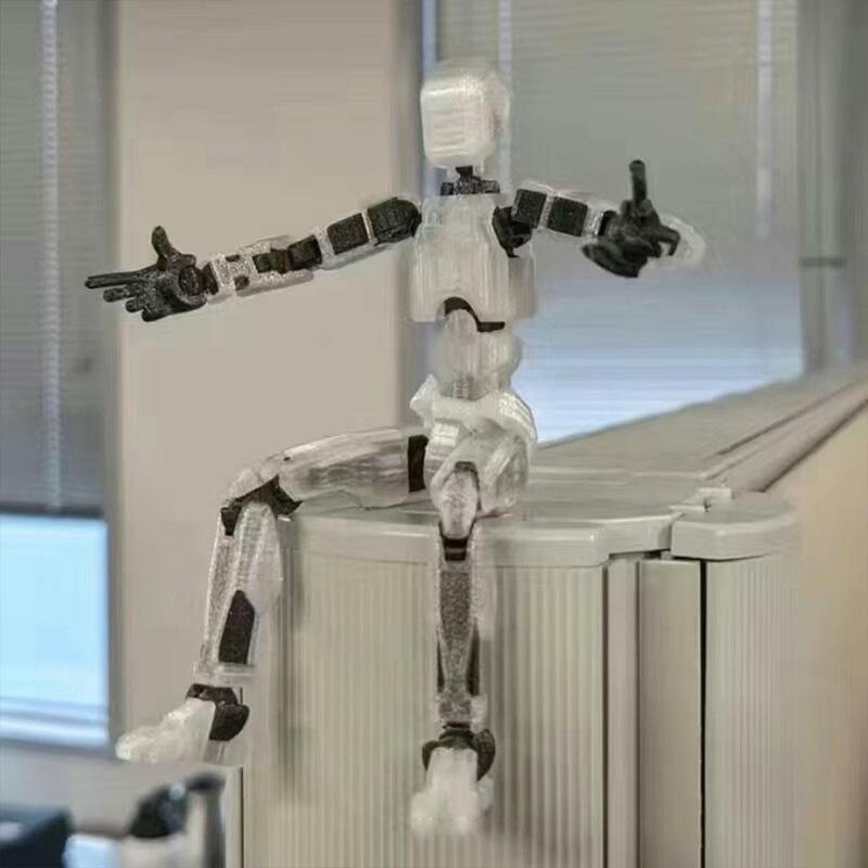 หุ่นยนต์แปลงร่างขยับได้หลายข้อต่อหุ่นพิมพ์3D หุ่นเชิดนำโชค13หุ่นเคลื่อนไหวได้หุ่นยนต์ของขวัญของเล่นสำหรับเด็ก