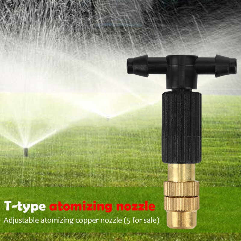 屋外スプレーシステム,灌漑用1/4インチ真ちゅう製噴霧器,調整可能なガーデンスプレー,マイクロスプリンクラー,10-1個