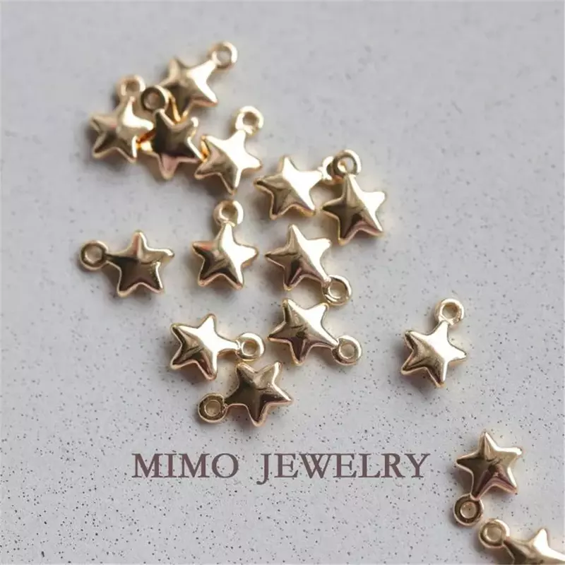 Color copper plated gold mini Pendant Tail Drop Star love pendant DIY accessories
