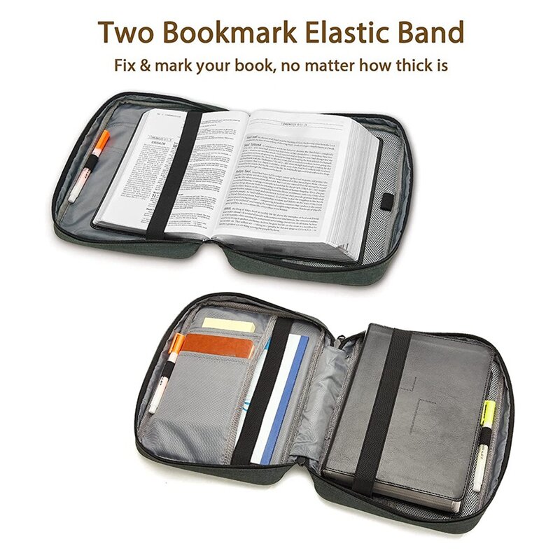 กระเป๋าไบเบิลอุปกรณ์จัดระเบียบหนังสือแท็บเล็ตอุปกรณ์อิเล็กทรอนิกส์กระเป๋าโท้ทใส่หนังสือกันน้ำ