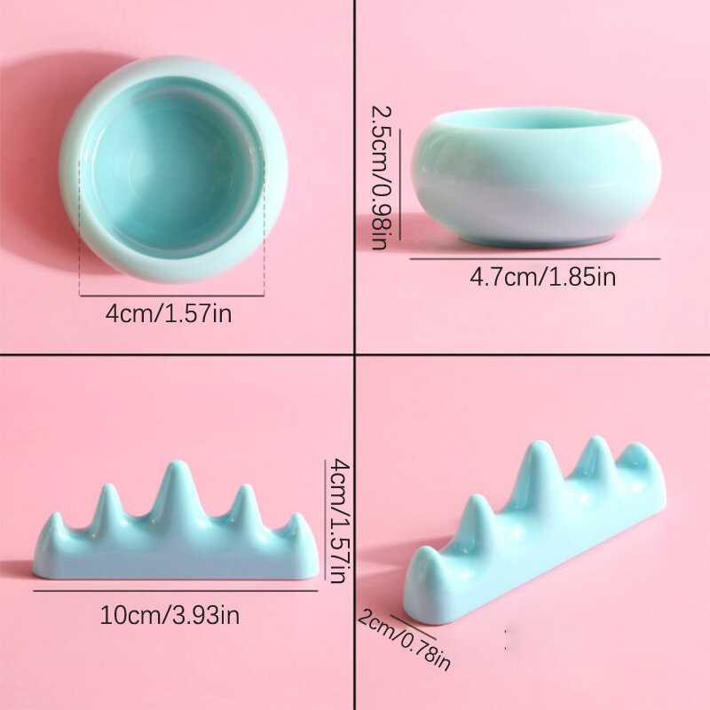 Nail Art Brush Cleaner Plastic Holder UV Acrylic Gel Pen Pot Cleanser Cup Washing Cup Nail Brush Holder Professional Nail Tools