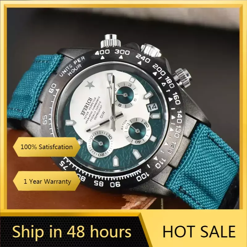 Top Hot DW Style Original Brand Watches For Mens Multifunction Chronograph Quartz Watch Luxury Automatic Date AAA+ Male Clocks