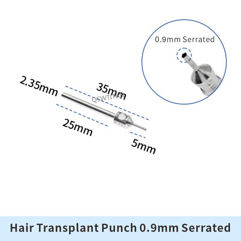 Perforadora de Trasplante de Cabello con perforadora de Trasplante de Cabello dentada, herramienta de extracción de folículos capilares