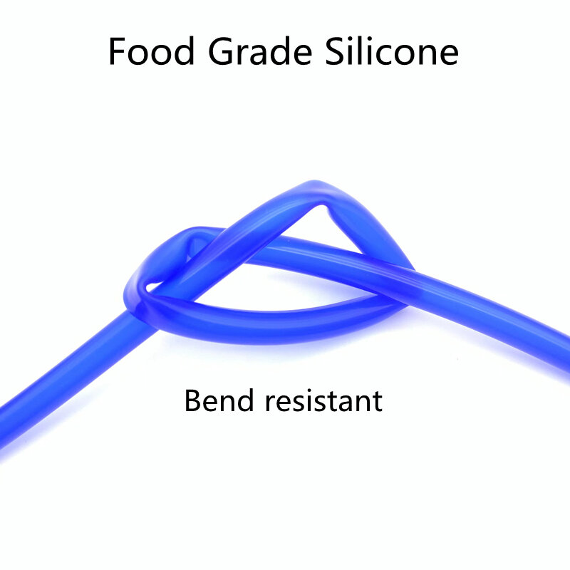 Tubo de silicona Flexible para refrescos de grado alimenticio, manguera de goma de 1 metro, 2, 3, 4, 5, 6, 7, 8, 9, 10, 12mm, conector de agua de colores