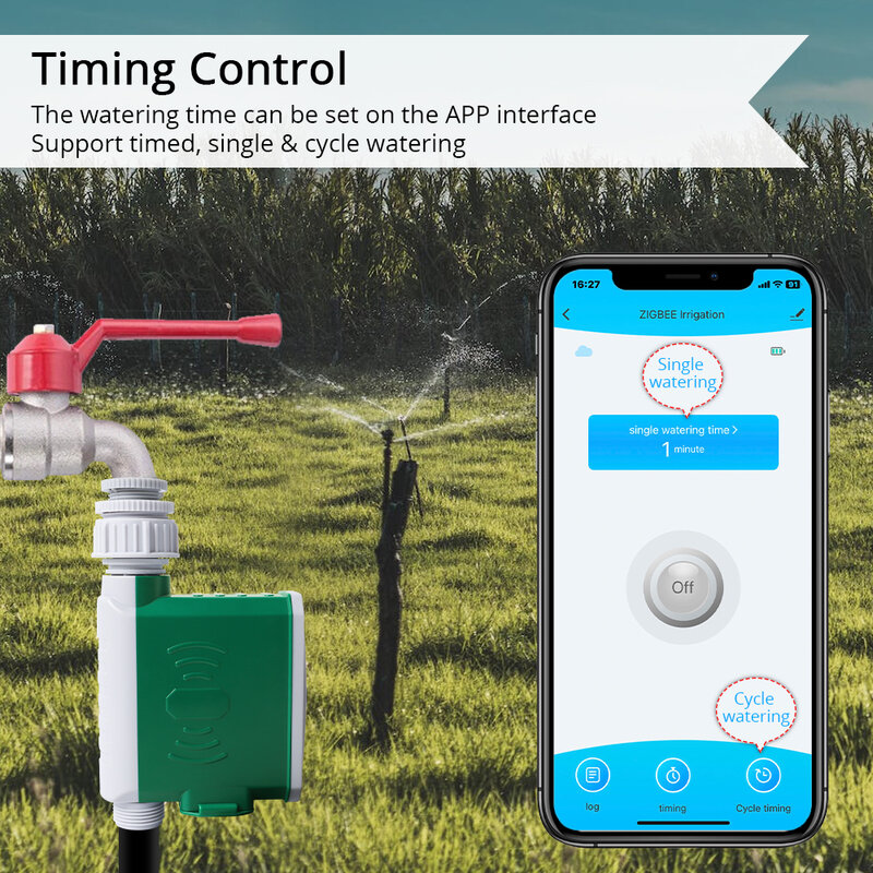 Tuya Smart Zigbee nawadnianie podlewanie ogrodu zegar pilot aplikacji sterowanie Zigbee inteligentny kontroler ogrodowa