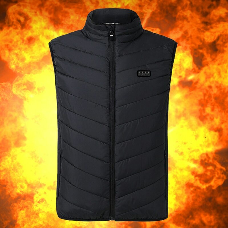 Heating Vest Usb Electric Vest Sleeveless Jacket With Heating Body Warmer Heated Vest Outdoor Thermal Jacket Heating Vest S-6XL