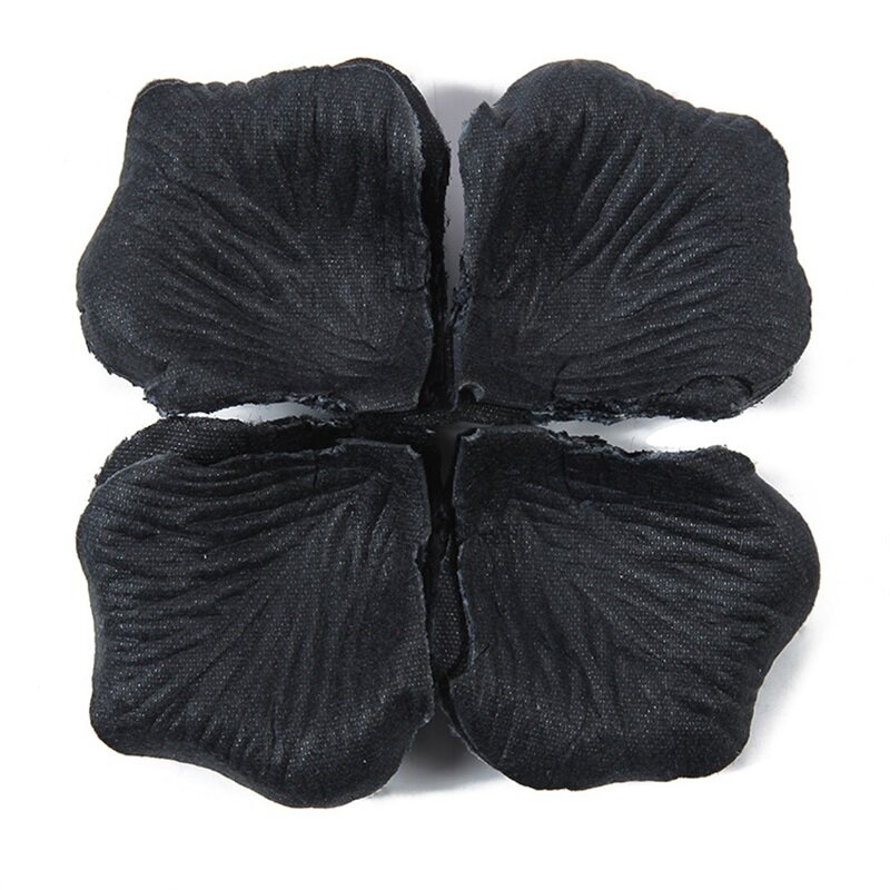 Pétales de Rose Artificiels Noirs pour ixde Mariage, Fournitures de Décoration, Poubelle, 500 Pièces