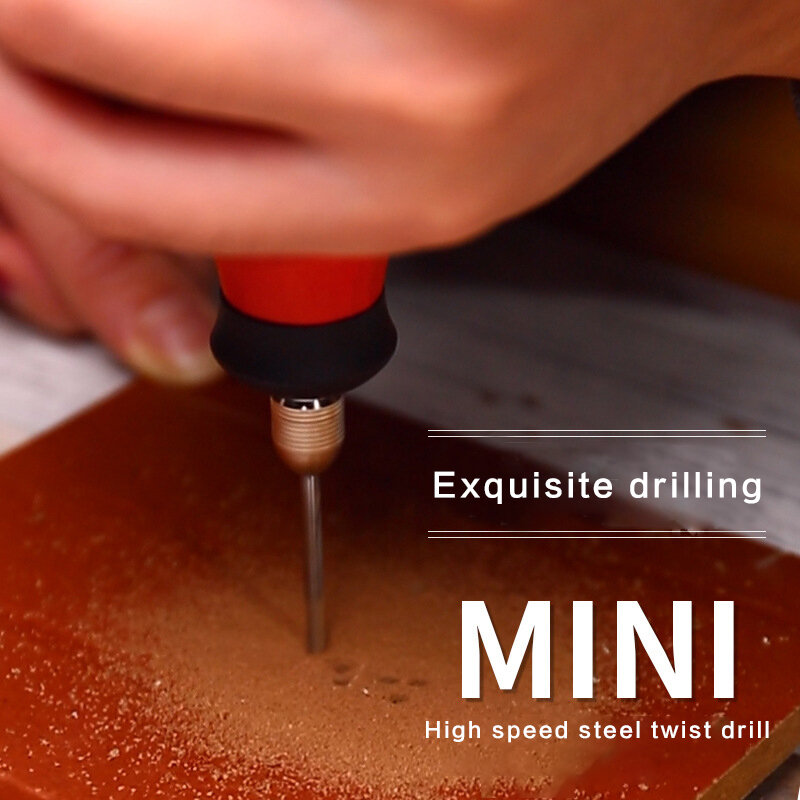 Bor Tangan Aluminium Mikro Mini dengan Chuck Tanpa Kunci HSS Mata Bor Putar Bor Kayu Alat Putar Manual Bor Tangan