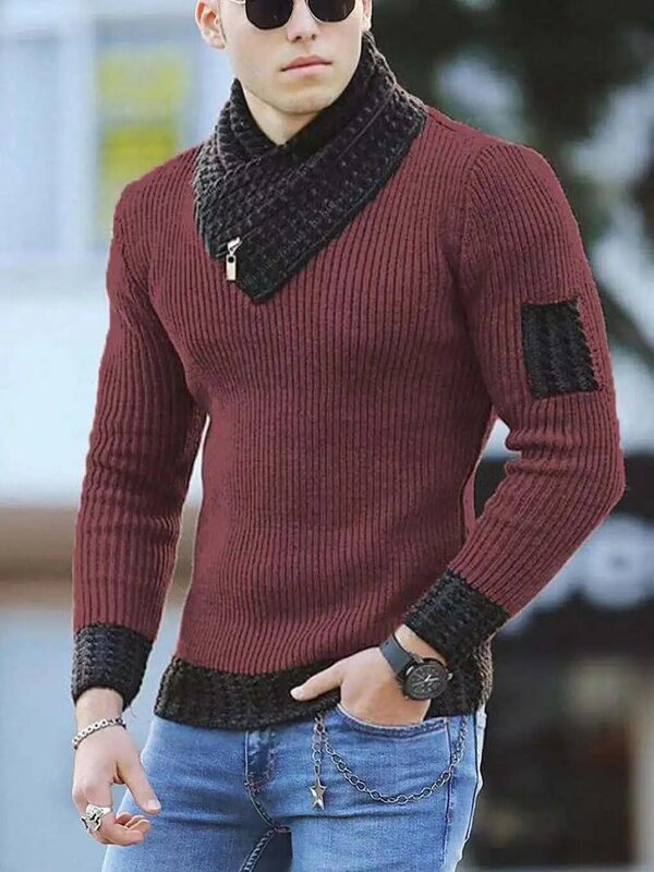 Koreanische Mode Herbst Männer lässig Vintage-Stil Pullover Wolle Roll kragen pullover Overs ize Winter Männer warme Baumwolle Pullover Pullover