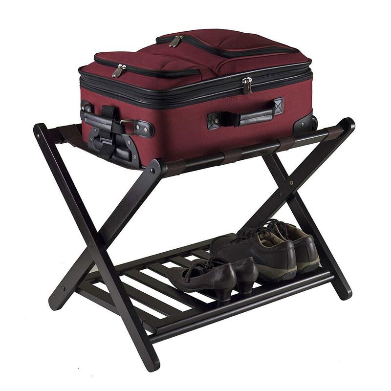 Support de valise extra large avec étagère à chaussures, meubles de voyage pour chambre à coucher, bagages T1