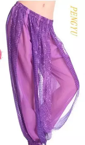 Shinny traje de dança do ventre, Bloomers e calças harém, tamanho livre, cor doce, 1pc por lote