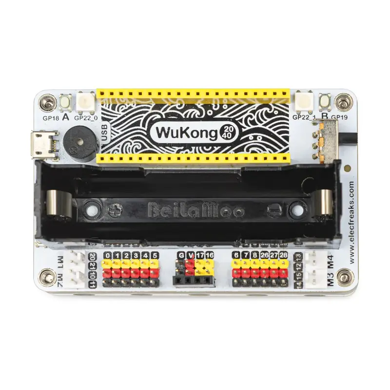 ELECFREAKS Wukong2040 Breakout Board For Raspberry Pi Pico Support MicroBlocks & Python 18650 battery Comptible Building Blocks