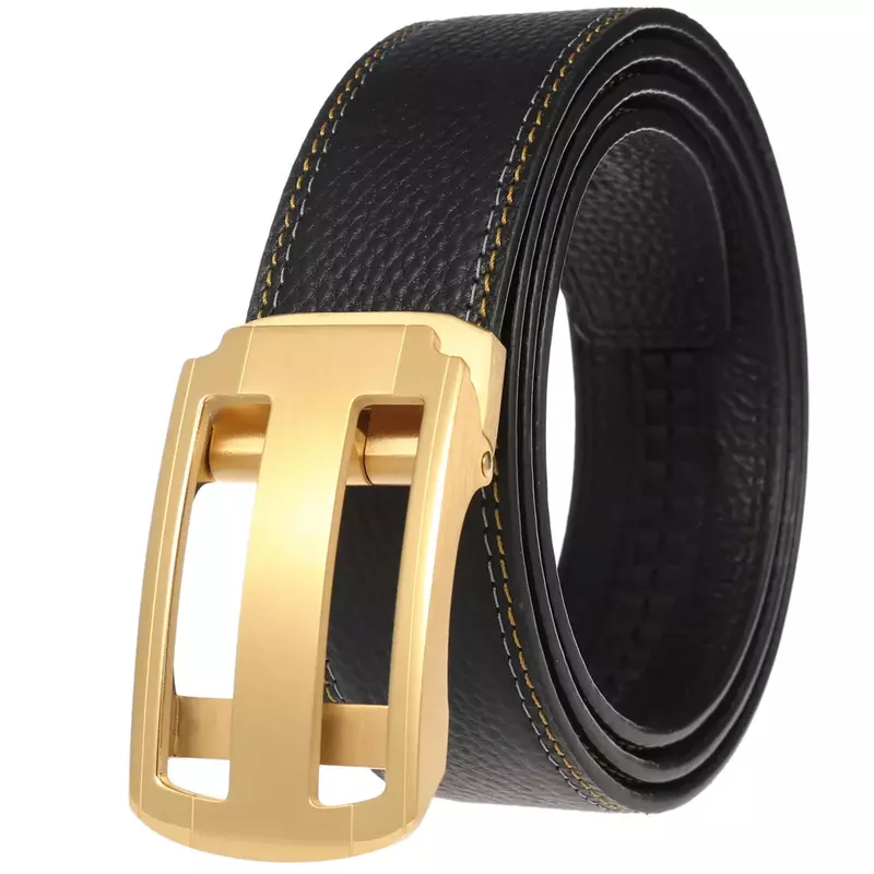 2024 Fashion High Quality New Stainless Steel Men's First Layer Belt Casual Belt Women Luxury Designer Brand Automatic Buckle