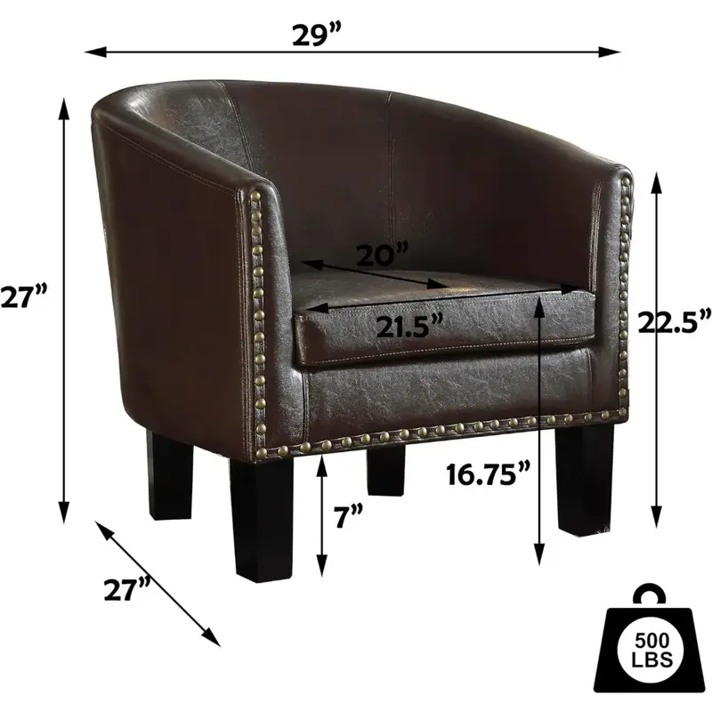 Sessel Schlafzimmer Wohnzimmer Stühle Wohnzimmer Stuhl mit Club-Stil Eimer für Gaming-Sessel Standard Leder Rückenlehne nach Hause