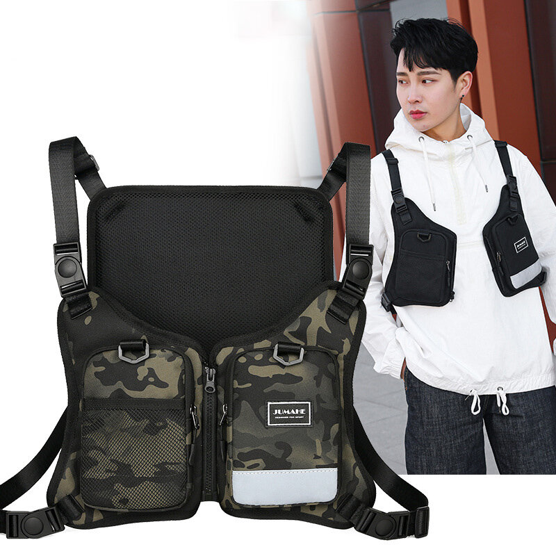 High Quality Oxford Tactical Vest Backpacks 2022 New Multifunction Reflective Unisex Chest Rig Bag Hip Hop Streetwear Chest