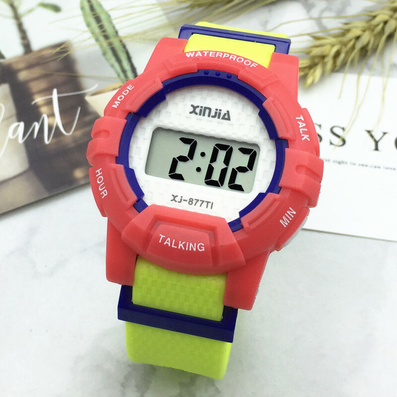 イタリアトーキング腕時計電子スポーツ腕時計アラーム877TI