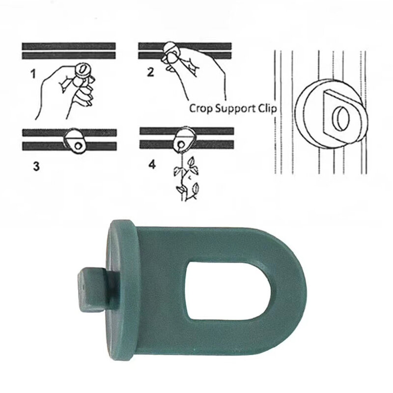 Clips de sujeción para invernadero, gancho colgante con hebilla atada para Injerto de plantas y verduras, soporte colgante para macetas, 50 unidades