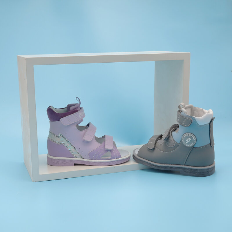 Princepard-Sapatos ortopédicos infantis para apoio de tornozelo, sandálias de topo alto, arco e tornozelo, verão