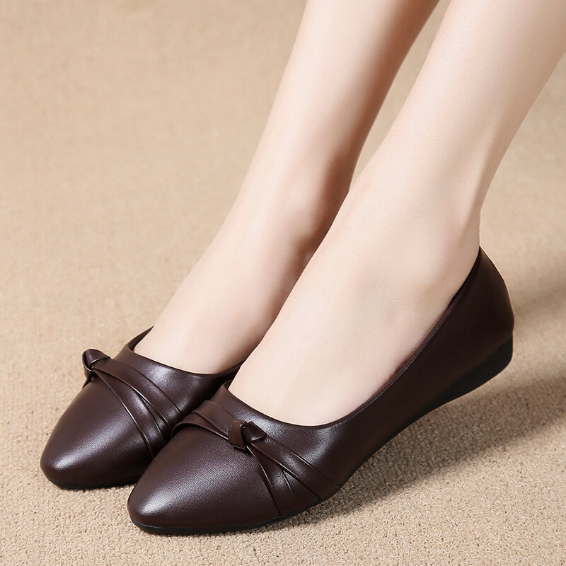 New Fashion Women Shoes Casual Shoe Mother Flats Pointed Toe Women's Shoes Ballet Flats Shoes Ballerina Loafers Zapatos De Mujer