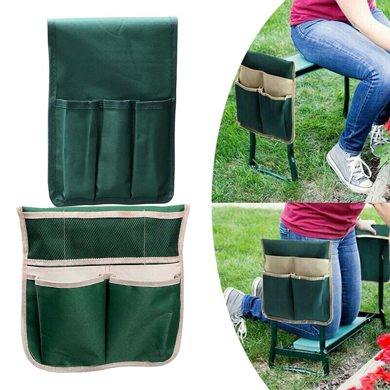 ม้านั่งม้านั่งม้านั่งในสวนผ้าอ๊อกซ์ฟอร์ดมีความทนทานสูงพร้อมกระเป๋าเครื่องมือดีไซน์สีเขียว