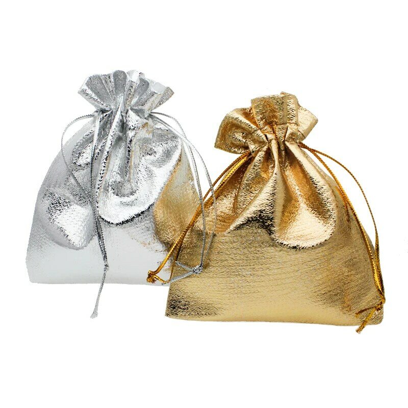 Caixa de jóias pequena bolsa drawstring bags 1 pces 9x12 cm cor múltipla adequado para o presente da festa do anel de casamento