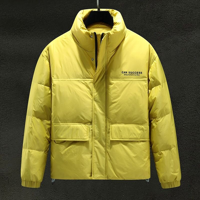 2023 New Men Down Jacket Winter Coat Short  Thicken Warm Parkas Stand-up Collar loose Outwear Sport Casual Trend Overcoat
