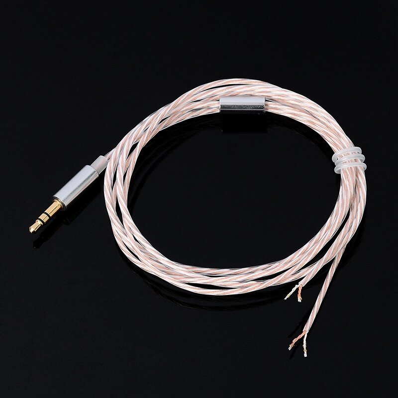 3.5mm 3-Pole Jack DIY TPE Earphone Cable Headphone Repair Replacement Wire Cord