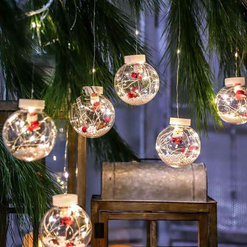 Рождественская фотогирлянда 220 В с питанием от розетки, праздничная декоративная лампа для дома