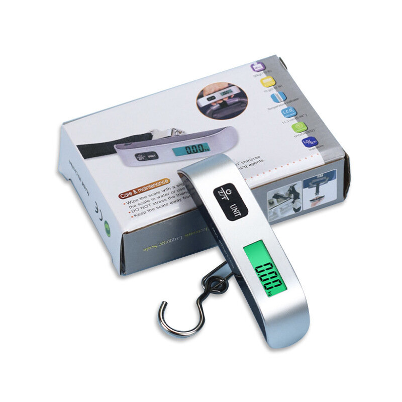LOERSS-المحمولة مقياس الأمتعة الإلكترونية المعلقة ، شاشة LCD الرقمية ، حزام حقيبة ، أداة وزن الأمتعة الوزن ، 50 كجم ، 110Ib