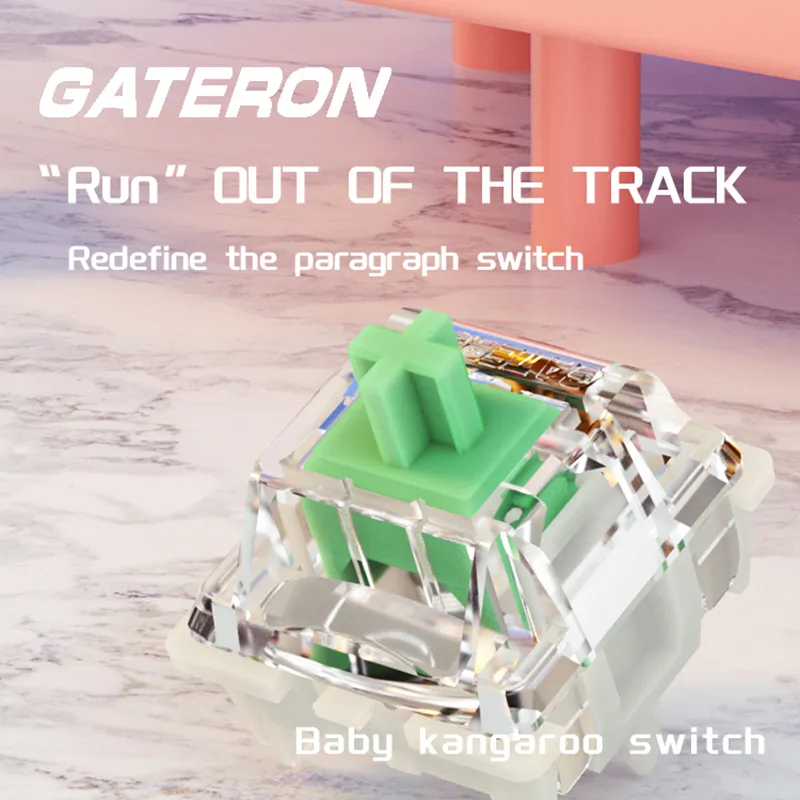 Gateron Kangoeroe Schakelaar 2.0 Baby Tactiele Mechanische Toetsenbord Schakelaar 5pin 59G Rgb Hot Swappable Mechanische Schakelaars Voor Toetsenbord
