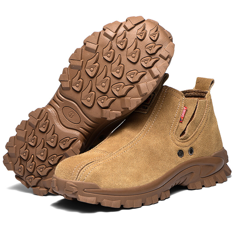 야외 작업 부츠, 안전 강철 발가락 신발, 남성용 스파크 방지 용접 신발, 스매싱 방지-찌르기 안전 신발, 튼튼한 신발
