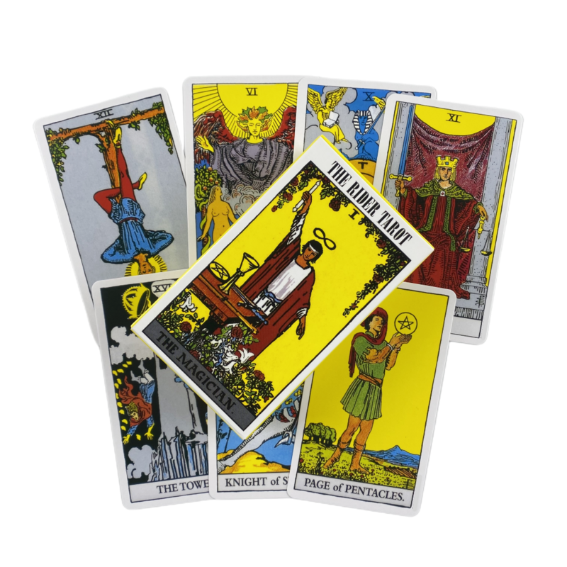 Der Reiter Tarot karten ein 78 Deck mit Papier Reiseführer Orakel Englisch Weissagung Edition Borad Spiele spielen