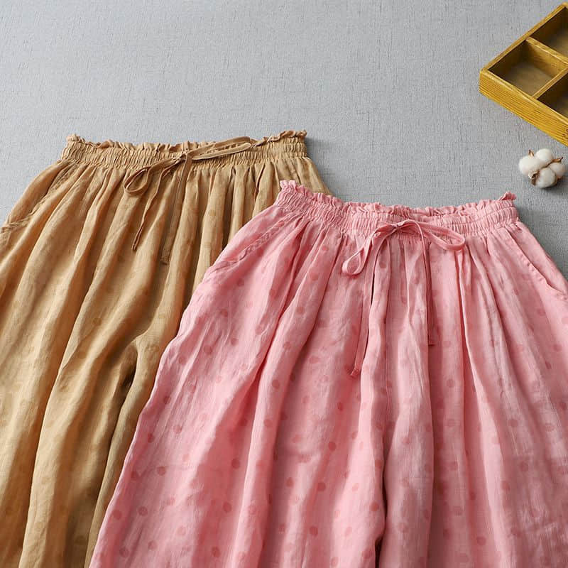 Bedruckte Hosen für Frauen lose Baggy Pants Vintage Sommer dünne koreanische Stil elastische Taille Hosen Frauen Harajuku Laterne Hosen