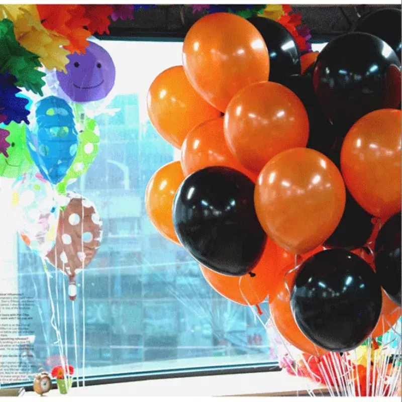 100ชิ้น/เซ็ตแฮปปี้ฮาโลวีนตกแต่งวันหยุดคริสต์มาส Decor บาร์ตกแต่งงานปาร์ตี้ Inflatable ของเล่นวันเกิดบอลลูน