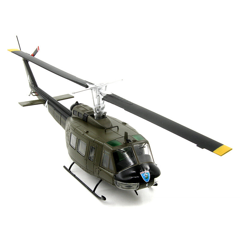หล่อจาก UH-1H กองทัพสหรัฐโมเดลเฮลิคอปเตอร์รบแบบทหารจำลองสเกล1:48ของเล่นของสะสมของขวัญการตกแต่งการแสดงผล