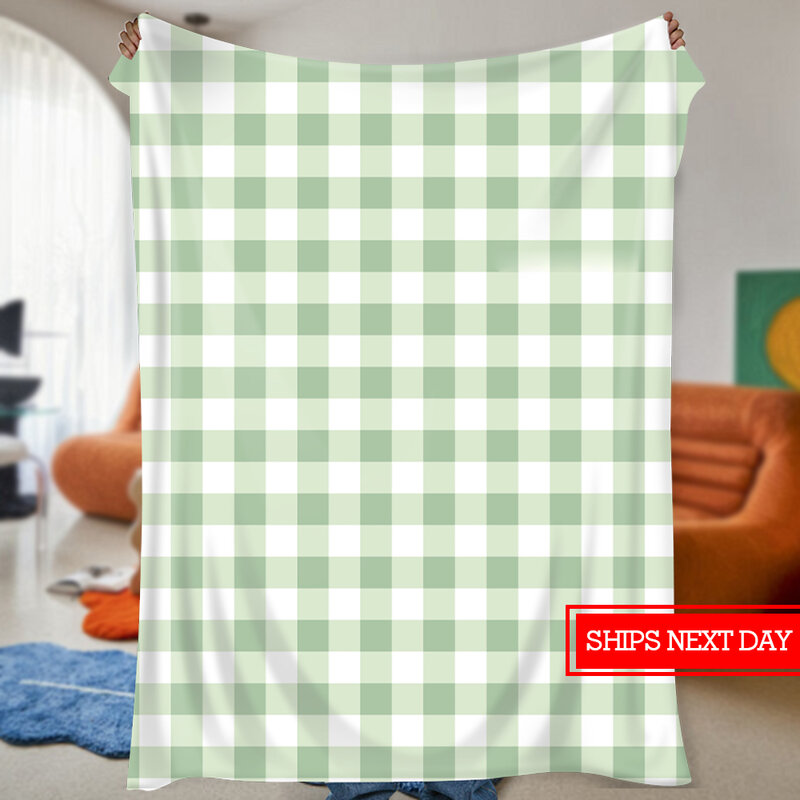 ผ้าห่มผ้าสักหลาดอ่อนลายสก๊อตผ้าห่มน้ำหนักเบาสำหรับเด็กของขวัญวันเกิดและวันสำเร็จการศึกษาของเด็ก