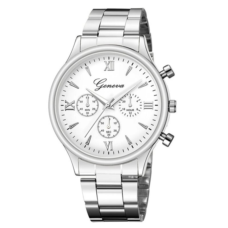 Luxury Watch Fashion Stainless Steel Watch For Men's Quartz Analog Wrist Watch Kvartsur til kvinder Relógio de Quartzo Feminino