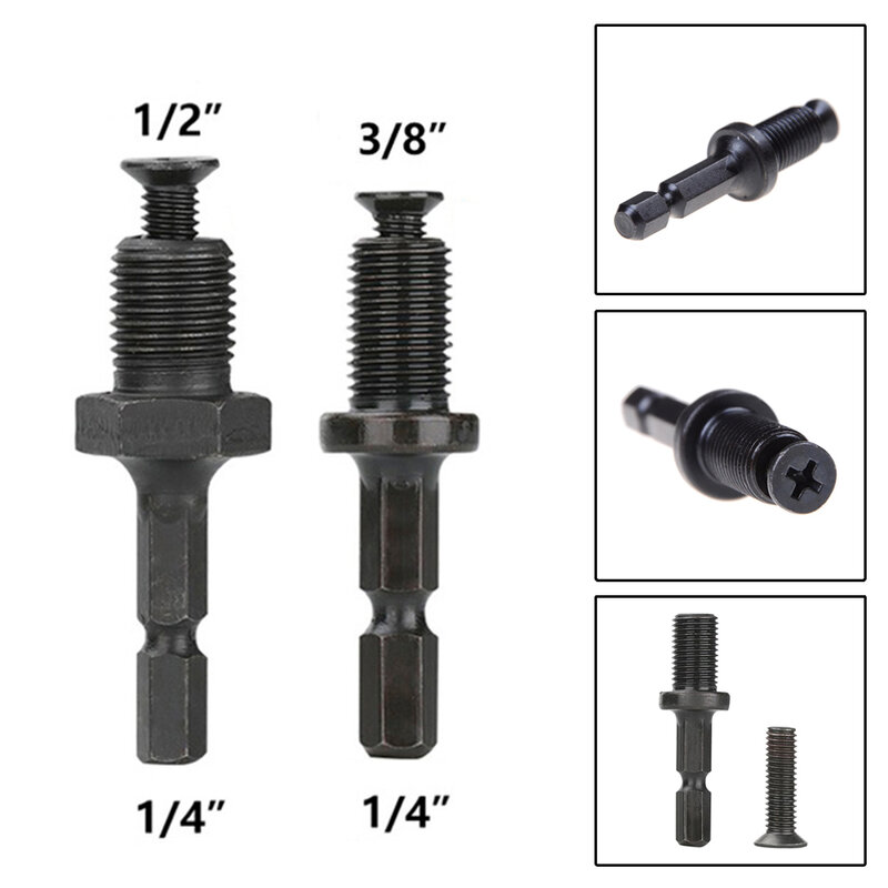 Hex Shank Adapter Drill Adapters Drill Chuck Drill Chuck Adapter For Woodworking Hand Tools Power Tools Parts 2pcs