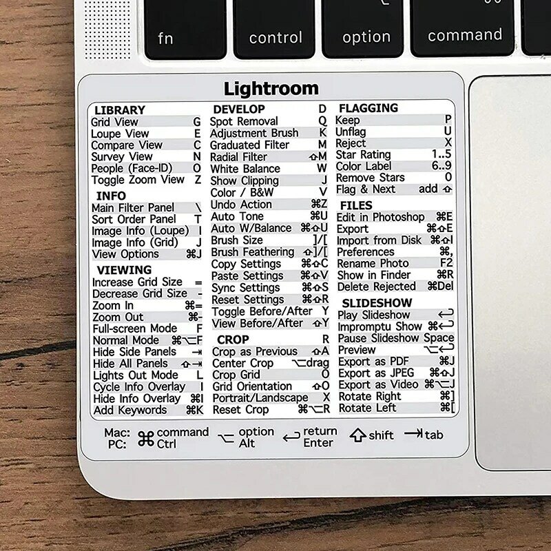 Neuer Short cut Key Aufkleber für 13-16 "MacBook Pro 13 /Air 13 Windows Word Excel Aufkleber Verknüpfungen Aufkleber für Mac OS System