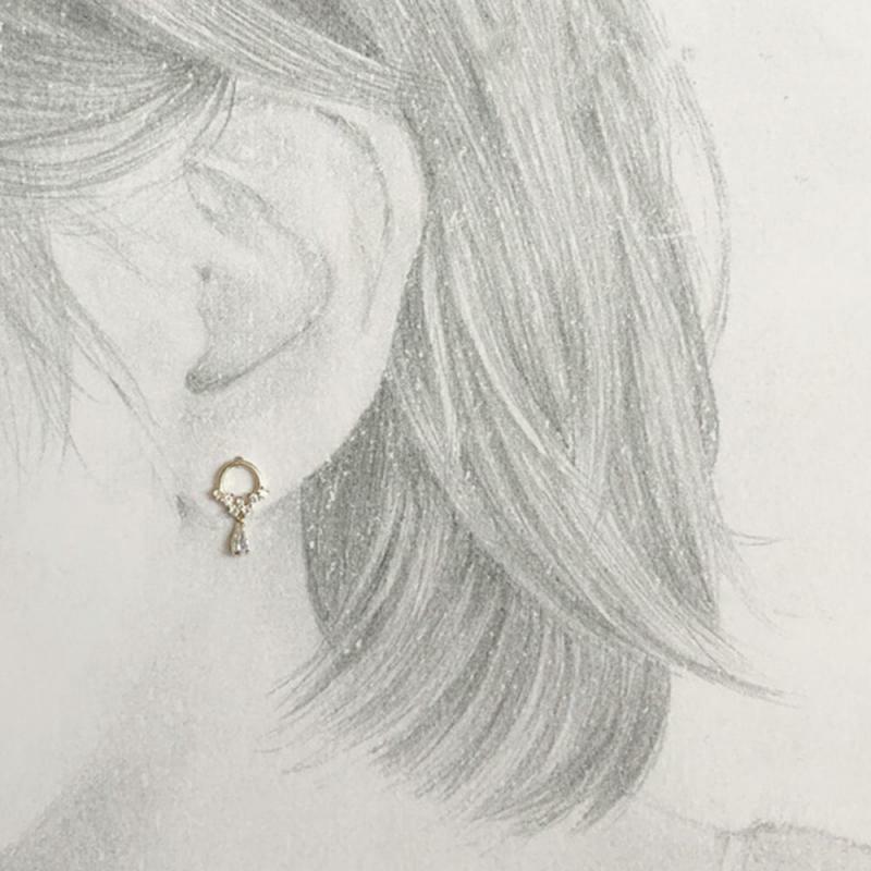 Zubehör perfekte Accessoire Mädchen zarte Ohr stecker 14k Ohrringe Luxus schmuck Bestseller vielseitige Ohr stecker Anmut