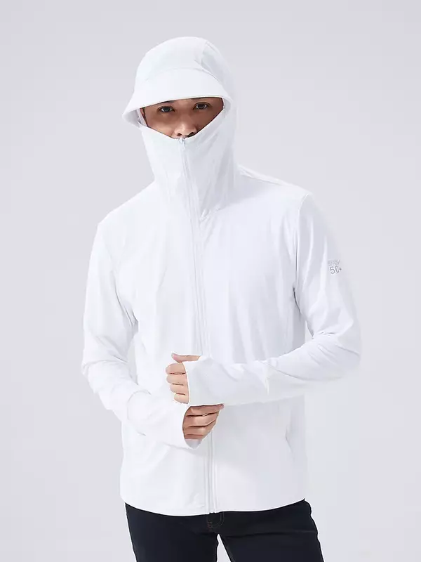 UPF 50 + UV 자외선 차단 스킨 코트, 남성용 초경량 운동복 후드 외투, 바람막이 캐주얼 재킷, 여름