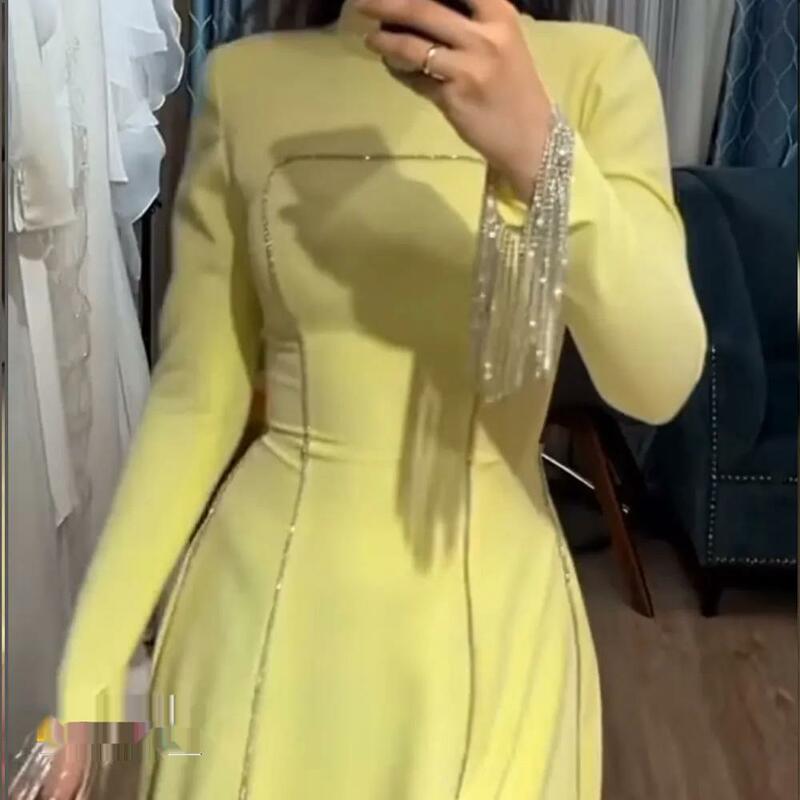 Koendye Ballkleid mit hohem Ausschnitt Abendkleid mit vollen Ärmeln und knöchel langen Sommer frauen hochzeits kleidern 2024 daudi saudi